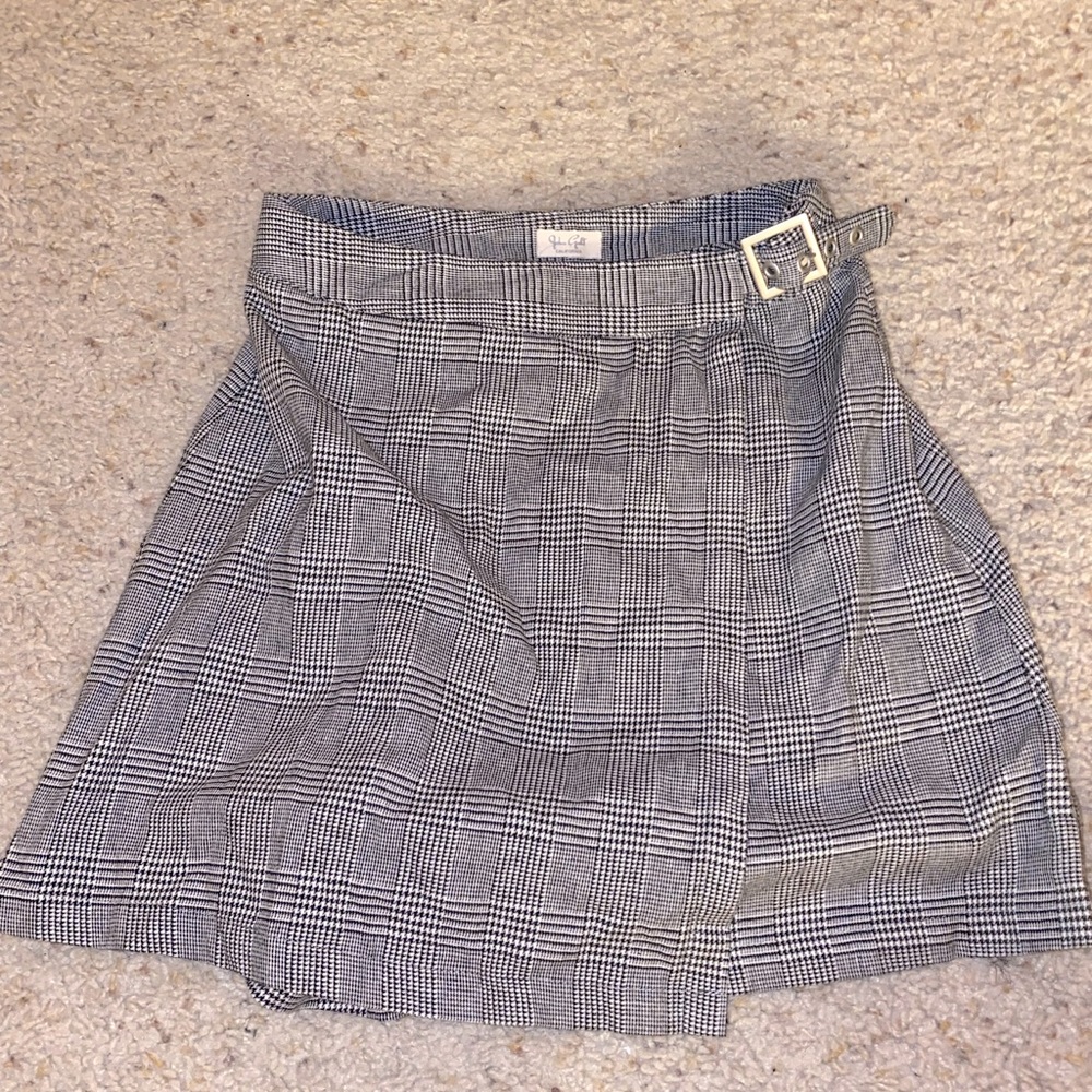 John Galt Brandy Melville Adjustable Plaid Mini Skirt ONE SIZE